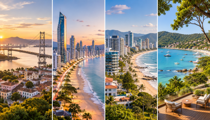 imagem das praias de Florianópolis, Balneário Camboriú, Itapema ou Bombinhas