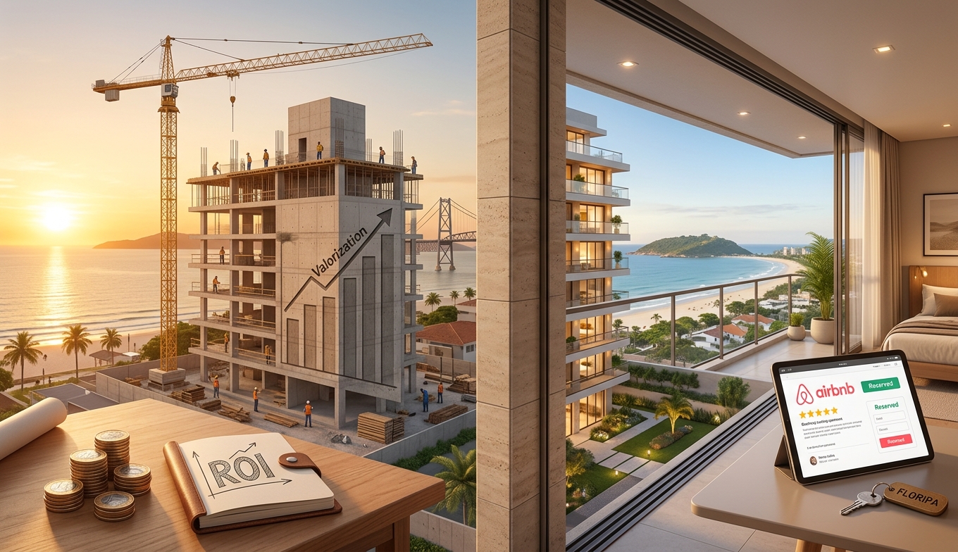 Retorno de studio ou apartamento na planta em Florianópolis