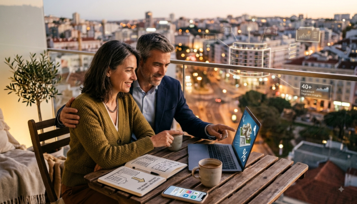 casal conversando sobre investir em imoveis com a seliic alta